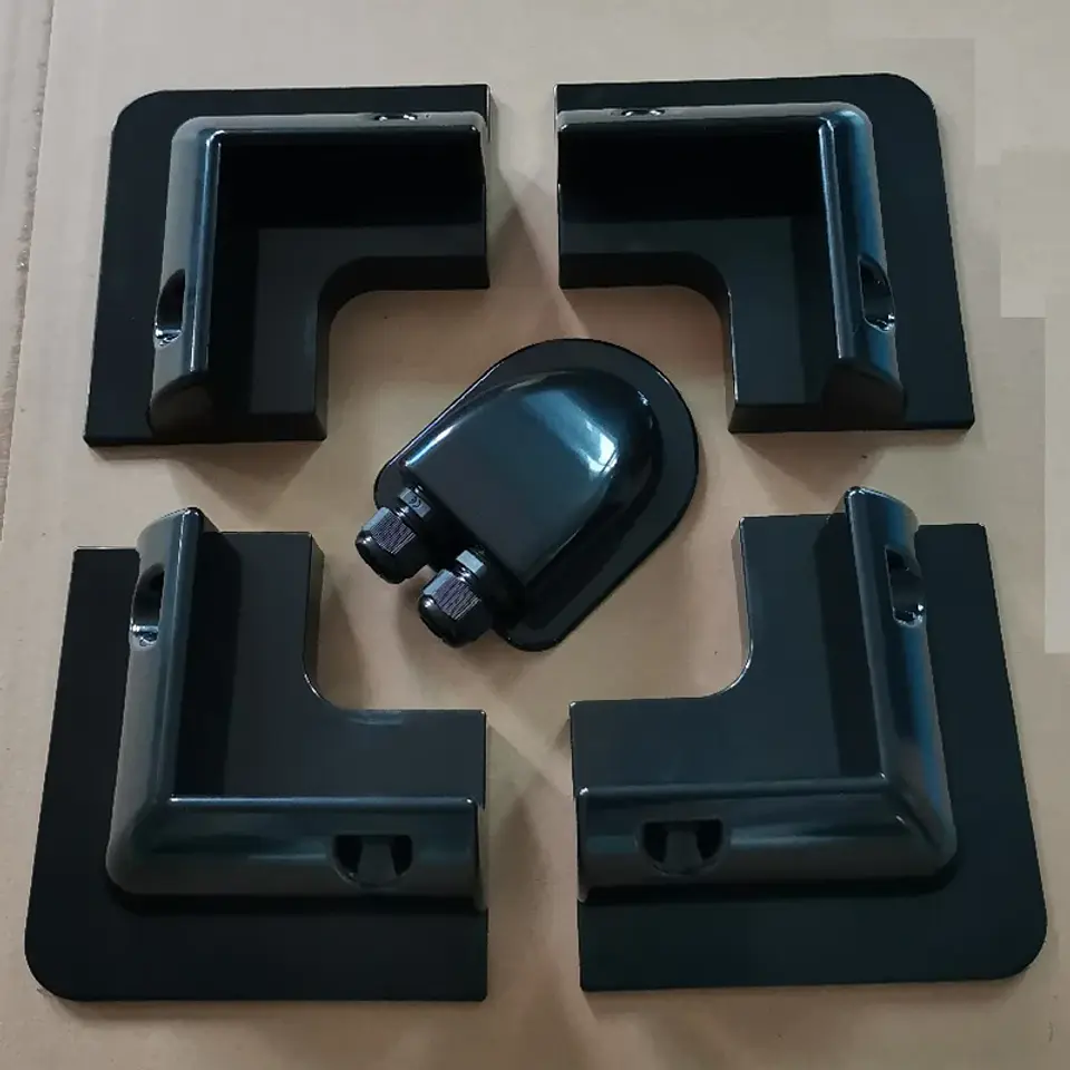 Solar Panel ABS Plastic Mounting Bracket with 5 Non Drilling Corner Kits, RV Marine Flat Top Camper and Caravan Installation 8