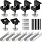 4/6/10Pcs Solar Panel Mounting Brackets Mid End Clamps Rails Kit Roofing Multiple Sized No Rust Firm Lock - thumbnail 4