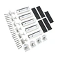 10 Set Panel Mounting Brackets Mid and End Clamp and Rail Kit for Roofing Solar Panels 1.18”-1.38” on Tin,Flat and Sheet Rooftop - thumbnail 6