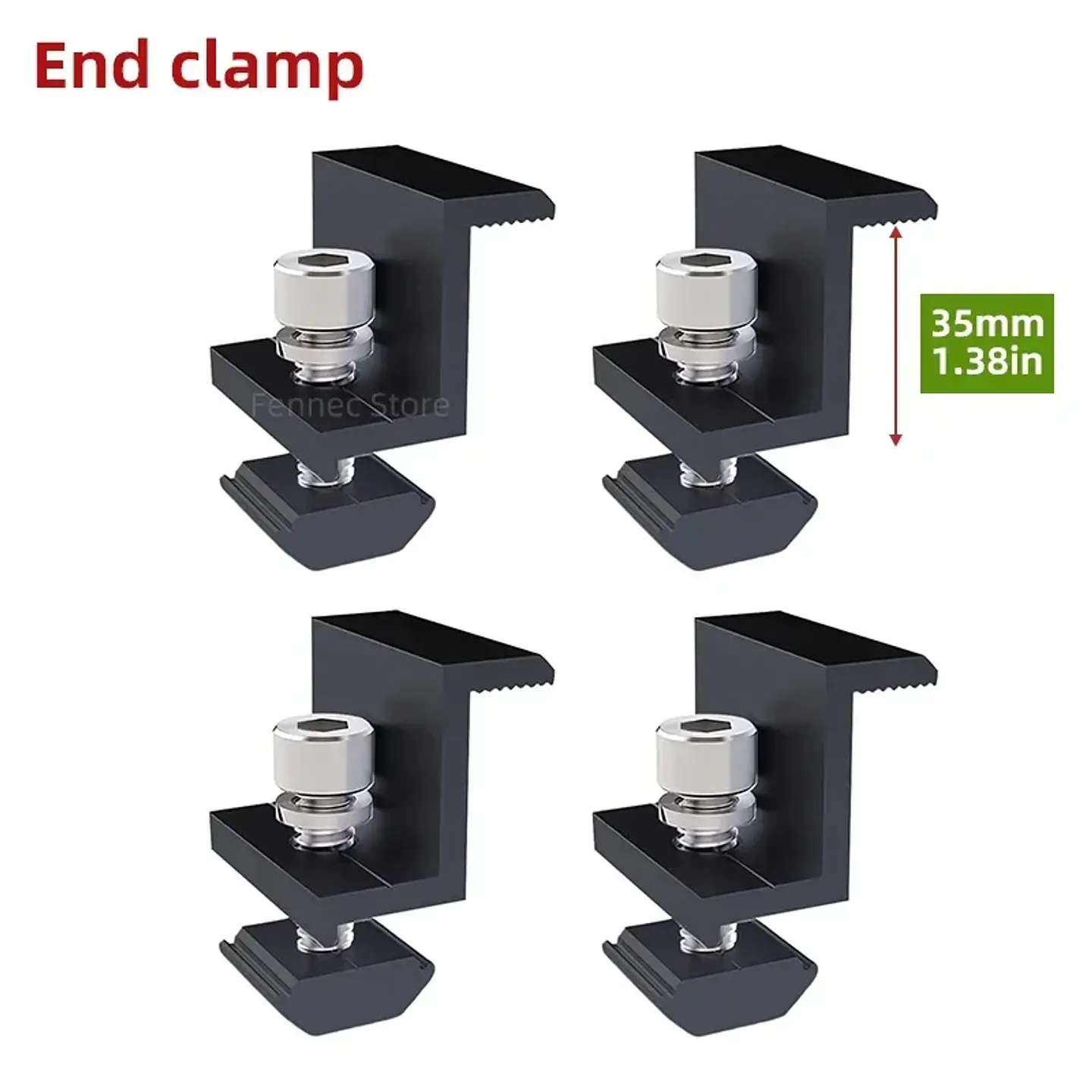 Solar Panel Mounting Fixing Clamp Adjustable Bracket End & Mid Clamp PV Panel Clip for Solar Panel PV System Install Accessories 11