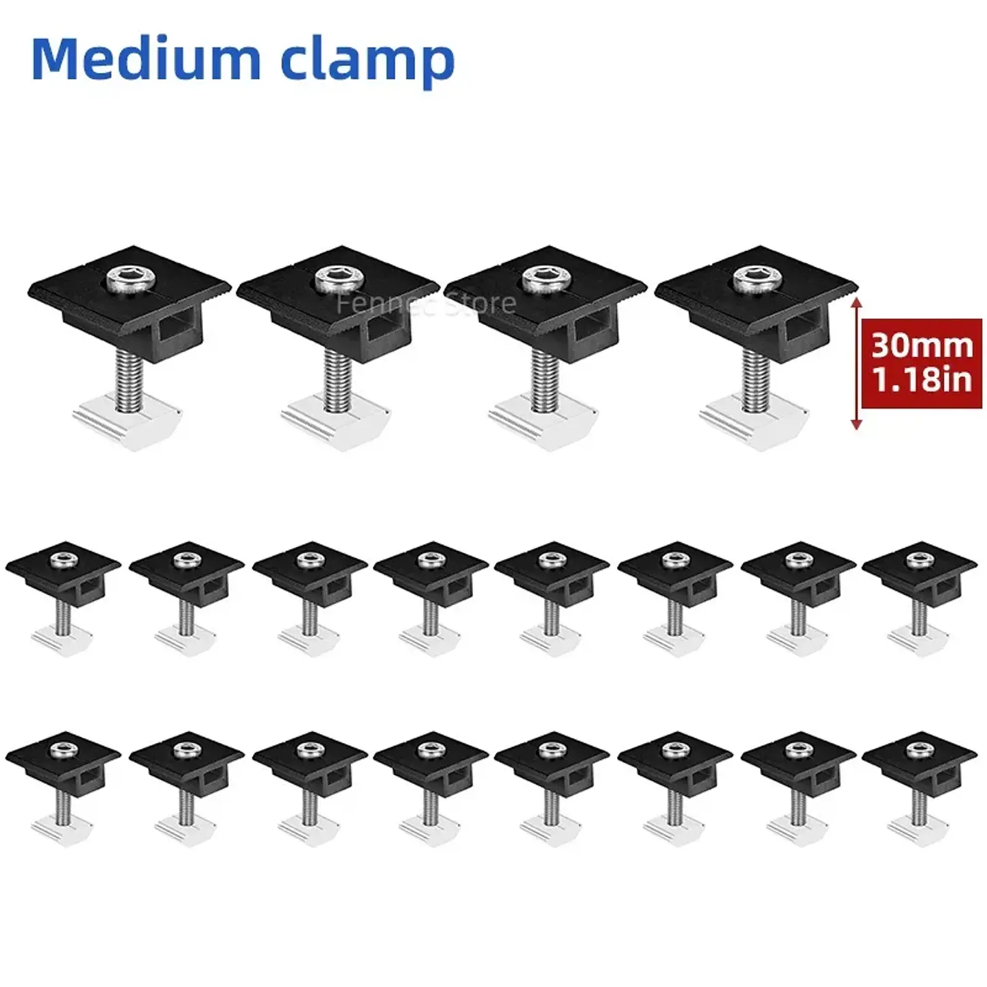 Solar Panel Mounting Fixing Clamp Adjustable Bracket End & Mid Clamp PV Panel Clip for Solar Panel PV System Install Accessories 14