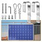 2PCS  Aluminium Solar Panel Bracket Hook for Balcony Railing, Solar Panel Mounting Bracket, PV Module Holder for Balcony Rail - thumbnail 1