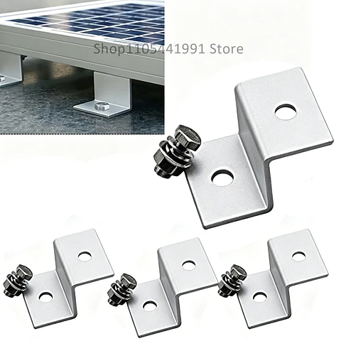Solar Panel Z Brackets Mount Mounting Kits with Nuts and Bolts for RV, Trailers, Boats, Yachts, Wall, Off Gird Roof Installation