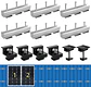 12 Pcs Solar Panel Bracket Kit  Aluminium Mounting Rail 30mm/35mm End Clamps Brackets for Flat Roof PV Mounting Rail - thumbnail 1