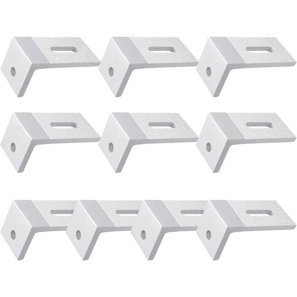 10pcs Solar Panel Mounting Brackets Flat Roof Mount Kit  Photovoltaic 90 Degree L Bracket Solar System Installation Accessories 1