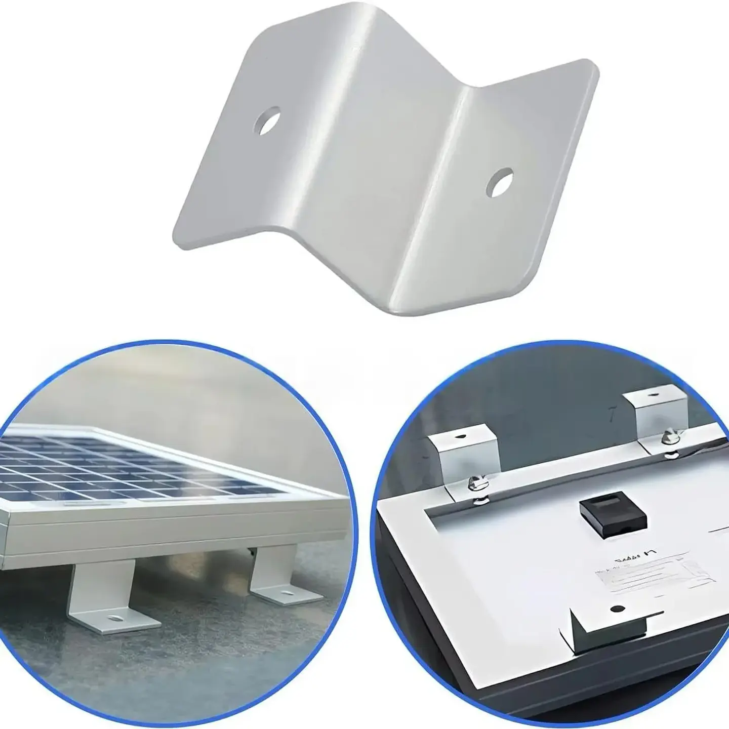Solar Panel Z Brackets Mount Mounting Kits with Nuts and Bolts for RV, Trailers, Boats, Yachts, Wall, Off Gird Roof Installation 3