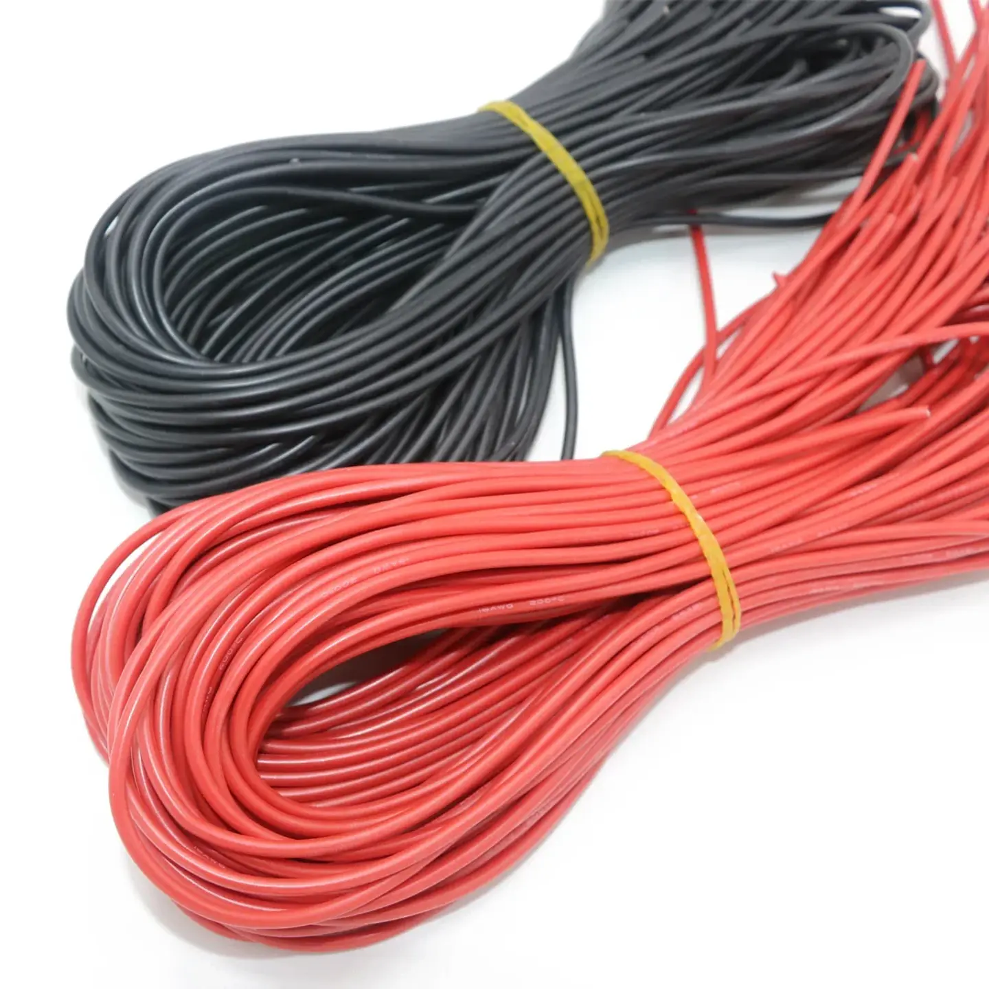 10 Meter/Lot High Quality Wire Silicone 10 12 14 16 18 20 22 24 26 28 30 AWG 5m Red and 5m Black Color 1