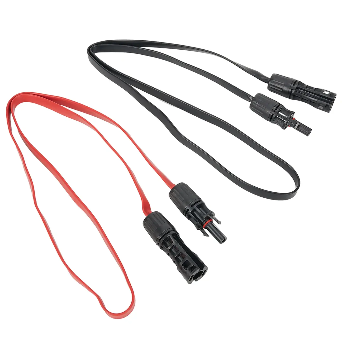 Flexible Flat Cable Flat Solar Cable 100cm Length Compatible With PV Connectors Copper Wire Core For Casement Installation 1