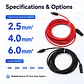 Solar Extension Cable 1-10M Waterproof PV Wire Red Black 2.5/4/6mm² Copper Cable for RV Home Off Grid Solar System - thumbnail 2