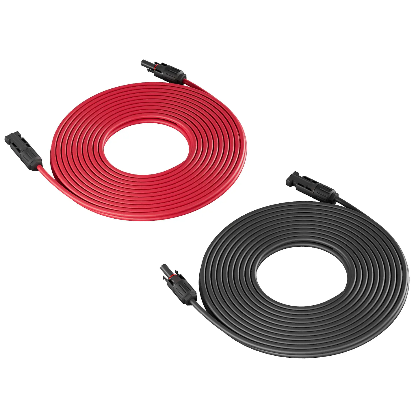 Solar Panel Cable Wire Extension PV Cable DC Rated 1-10 Meter 4mm²6mm² 1000V/1500V With Solar Connectors Plugs 2