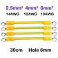 10AWG 12AWG 14AWG Solar PV Ground Wire with Terminal 2.5mm 4mm 6mm Earth Wire Hole 6mm Yellow-Green Flexible Copper Earth Cable - thumbnail 1