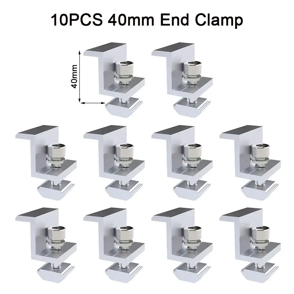 Solar Panel Adjustable Bracket Clamps PV Bracket Mounting Clip Solar Mid And End Clamp 30mm 35mm 40mm For Fixing Solar Panel 7