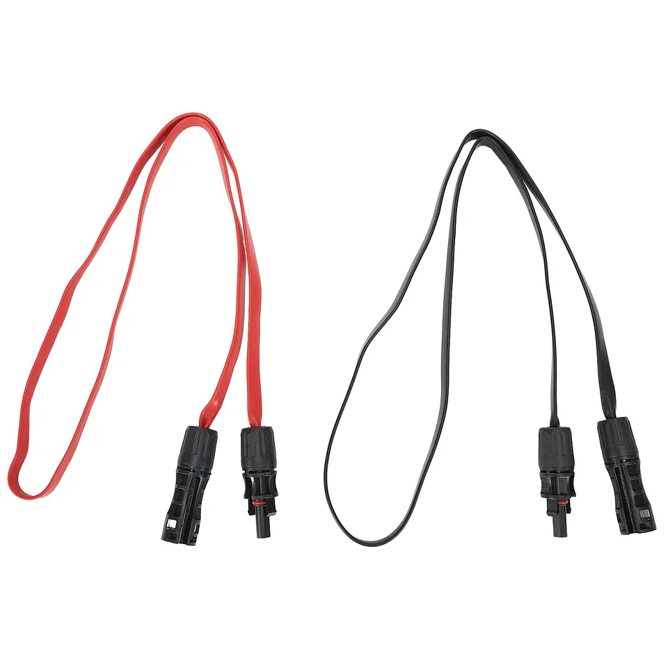Flexible Flat Cable Flat Solar Cable 100cm Length Compatible With PV Connectors Copper Wire Core For Casement Installation 3