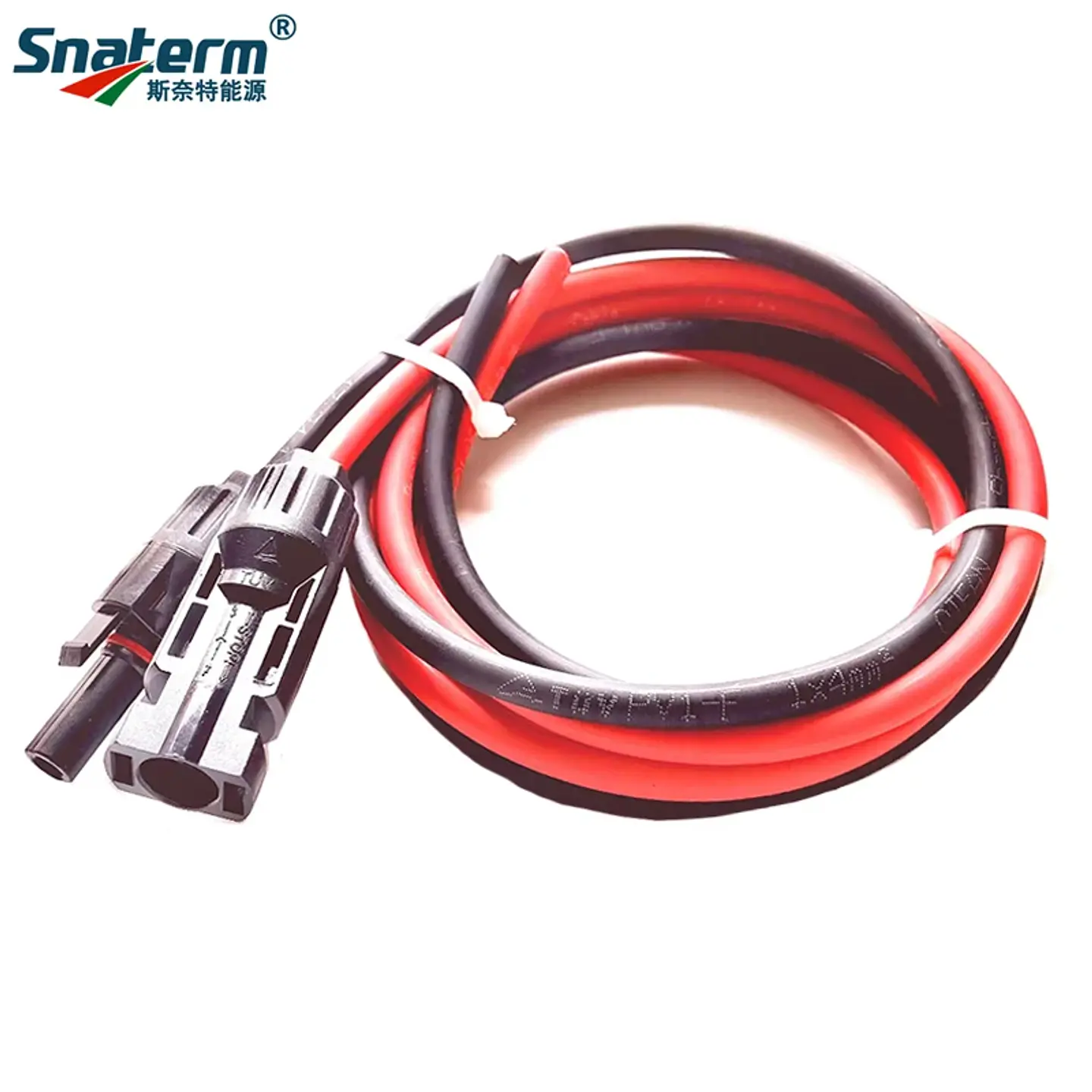 1 Pair Solar Panel Extension Cable Copper Wire Black and Red with solar Connector Solar PV Cable 6/4/2.5 mm2 10/12/14 AWG 3