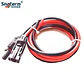 1 Pair Solar Panel Extension Cable Copper Wire Black and Red with solar Connector Solar PV Cable 6/4/2.5 mm2 10/12/14 AWG - thumbnail 3