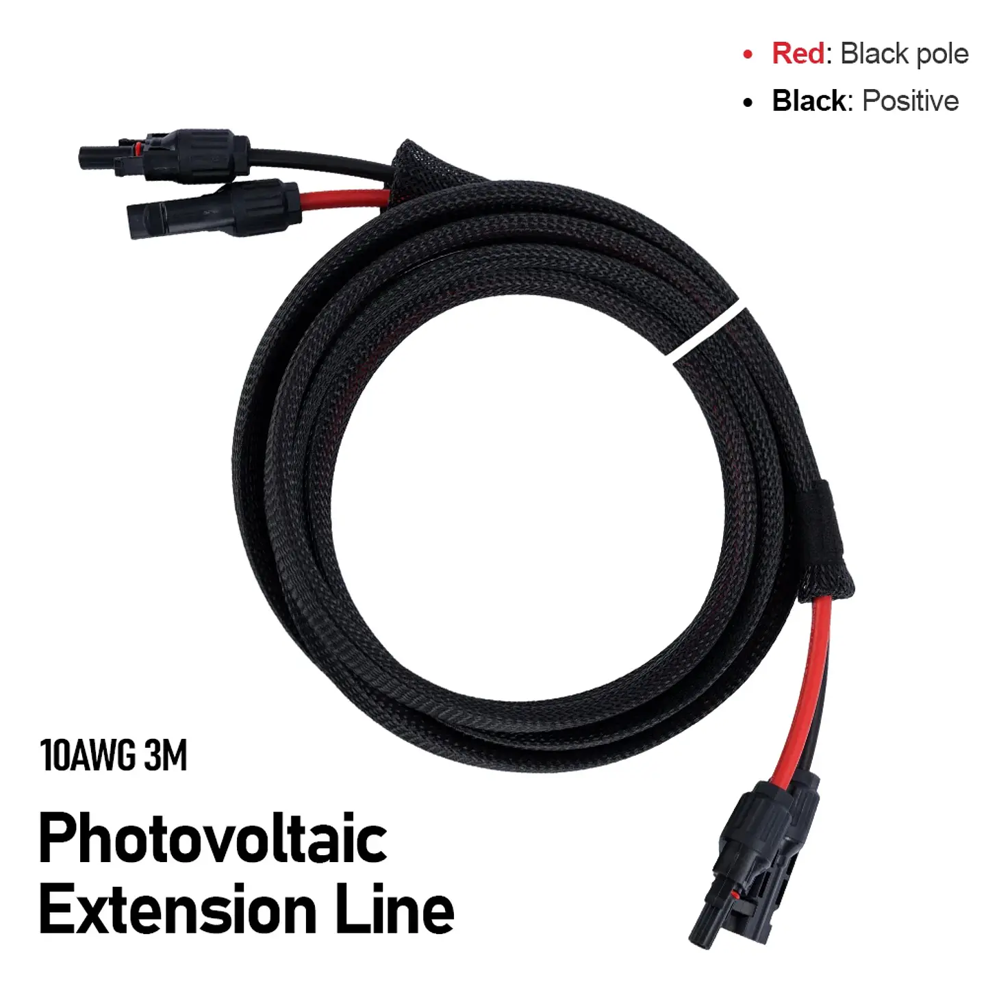 Heavy Duty Braided Solar Cable 10AWG 12AWG Reinforced PV Extension Wire for RV Off-Grid System Durable Outdoor Cables 2
