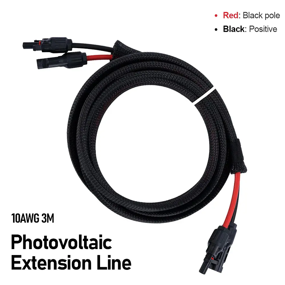 Heavy Duty Braided Solar Cable 10AWG 12AWG Reinforced PV Extension Wire for RV Off-Grid System Durable Outdoor Cables 2