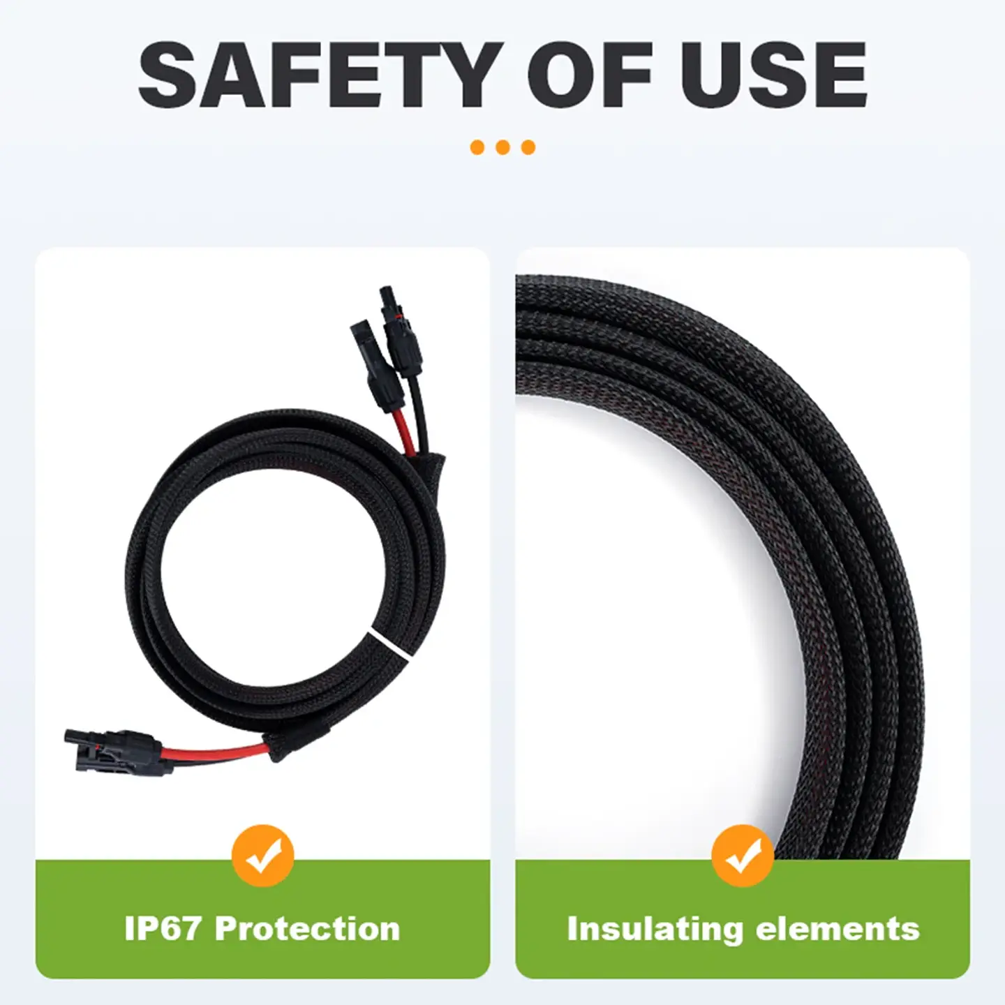 10AWG 12AWG Braided Solar Extension Cable PV Wire for Solar Panel System RV Boat Marine 5