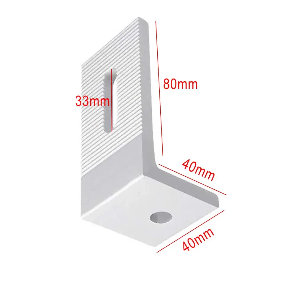 10pcs Solar Panel Mounting Brackets Flat Roof Mount Kit  Photovoltaic 90 Degree L Bracket Solar System Installation Accessories 6