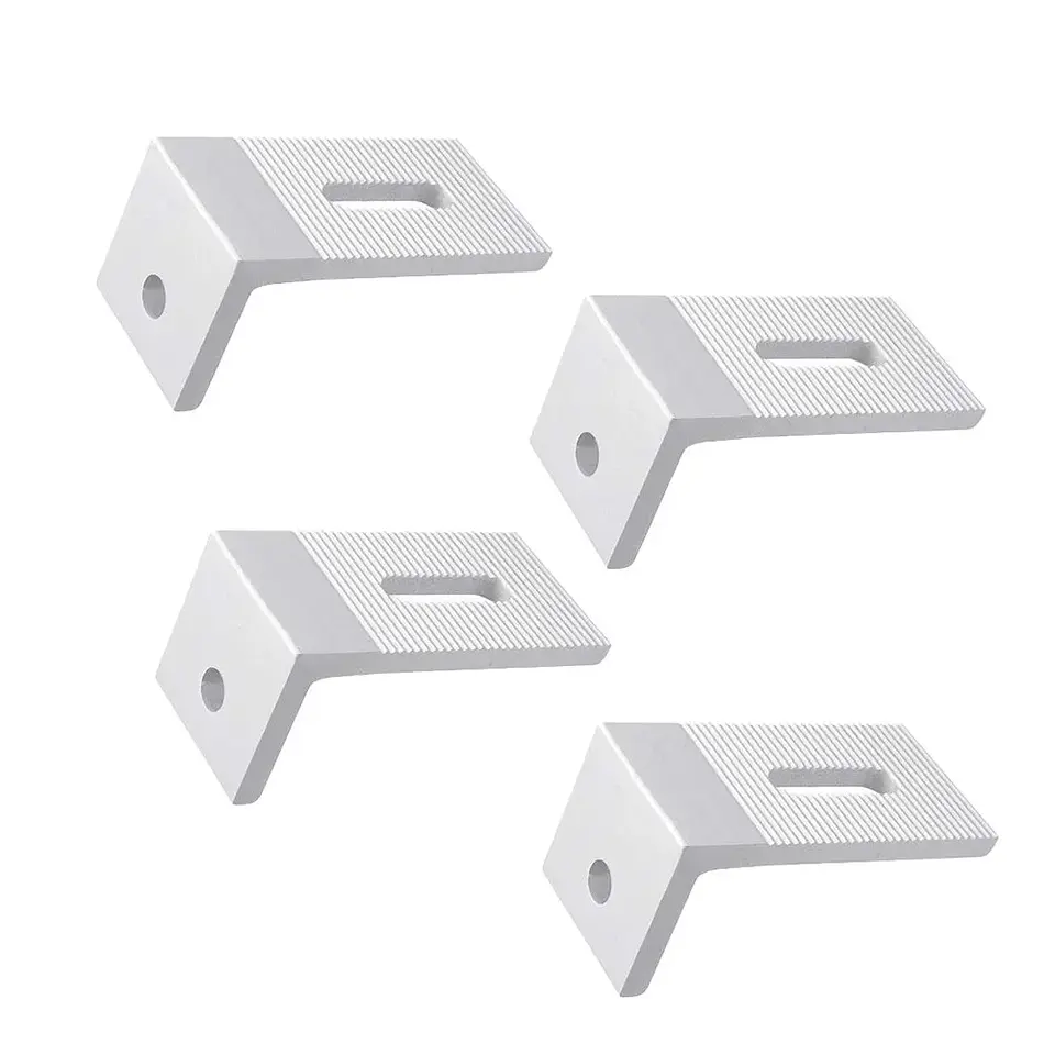 10pcs Solar Panel Mounting Brackets Flat Roof Mount Kit  Photovoltaic 90 Degree L Bracket Solar System Installation Accessories 7
