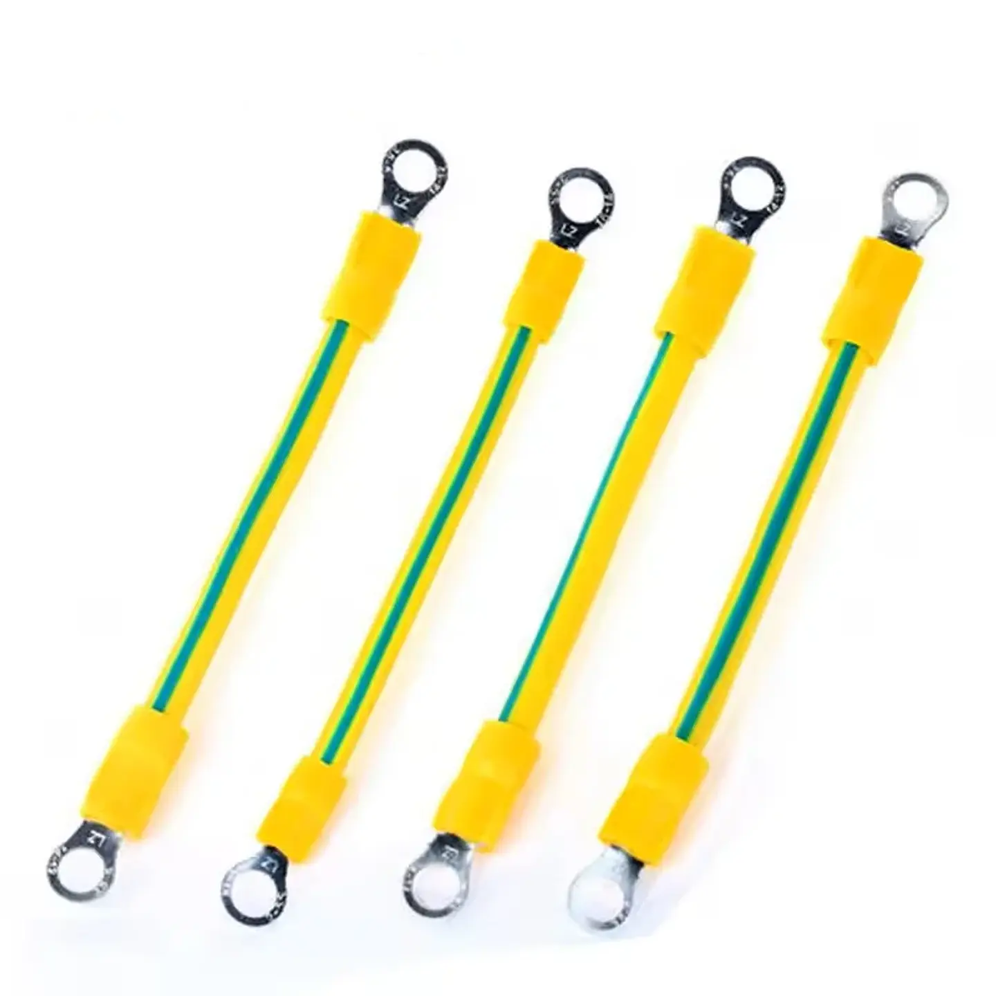10AWG 12AWG 14AWG Solar PV Ground Wire with Terminal 2.5mm 4mm 6mm Earth Wire Hole 6mm Yellow-Green Flexible Copper Earth Cable 6