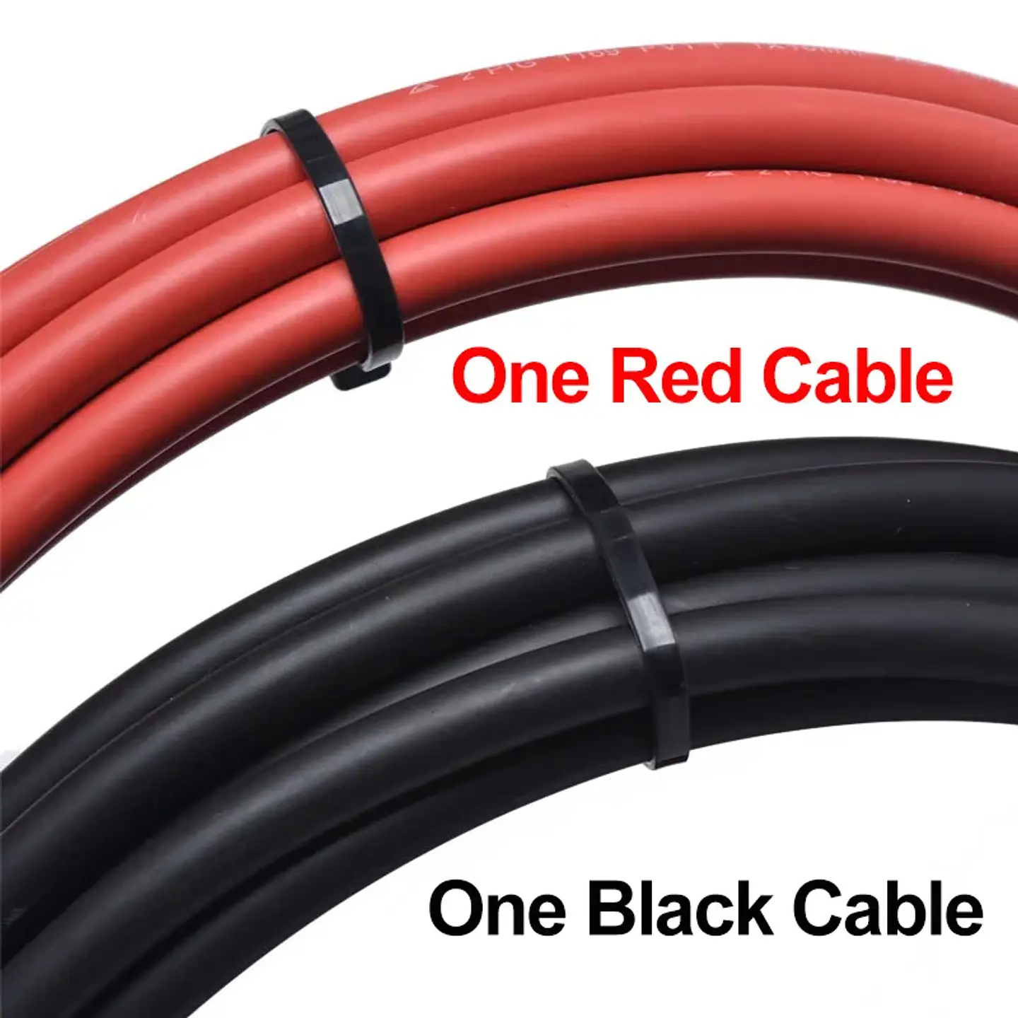 Solar Photovoltaic PV Cable Wire Battery Connection Cable 4 6 8 10 12 14 16 AWG/2.5 4 6 8 10mm2  Red Black Cable 9