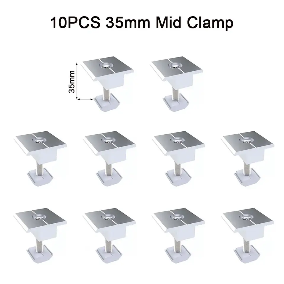 Solar Panel Adjustable Bracket Clamps PV Bracket Mounting Clip Solar Mid And End Clamp 30mm 35mm 40mm For Fixing Solar Panel 12