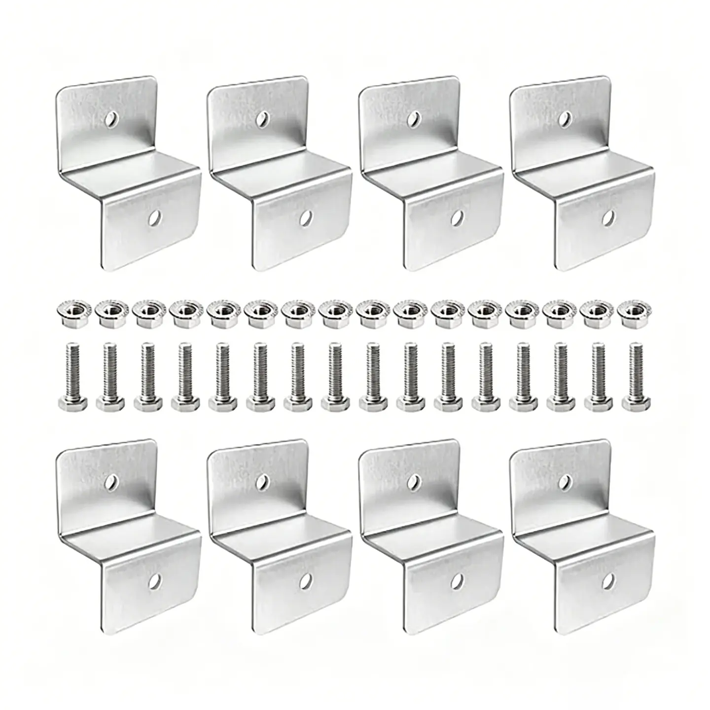 Solar Panel Z Brackets Mount Mounting Kits with Nuts and Bolts for RV, Trailers, Boats, Yachts, Wall, Off Gird Roof Installation 8