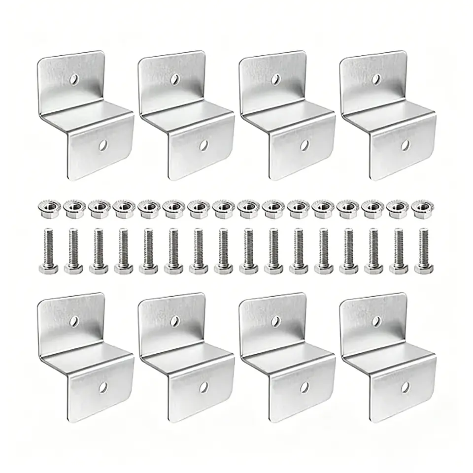 Solar Panel Z Brackets Mount Mounting Kits with Nuts and Bolts for RV, Trailers, Boats, Yachts, Wall, Off Gird Roof Installation 8