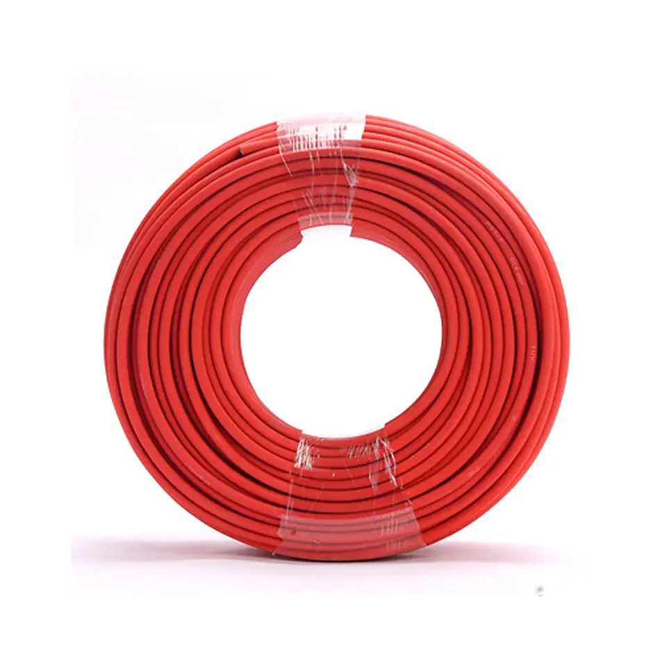 Solar Power Cable 2.5 4 6 10 16 mm2 6 8 10 12 14AWG Photovoltaic TÜV TUV Wire For PV Panels Connection Red Black Jacket PVC 8