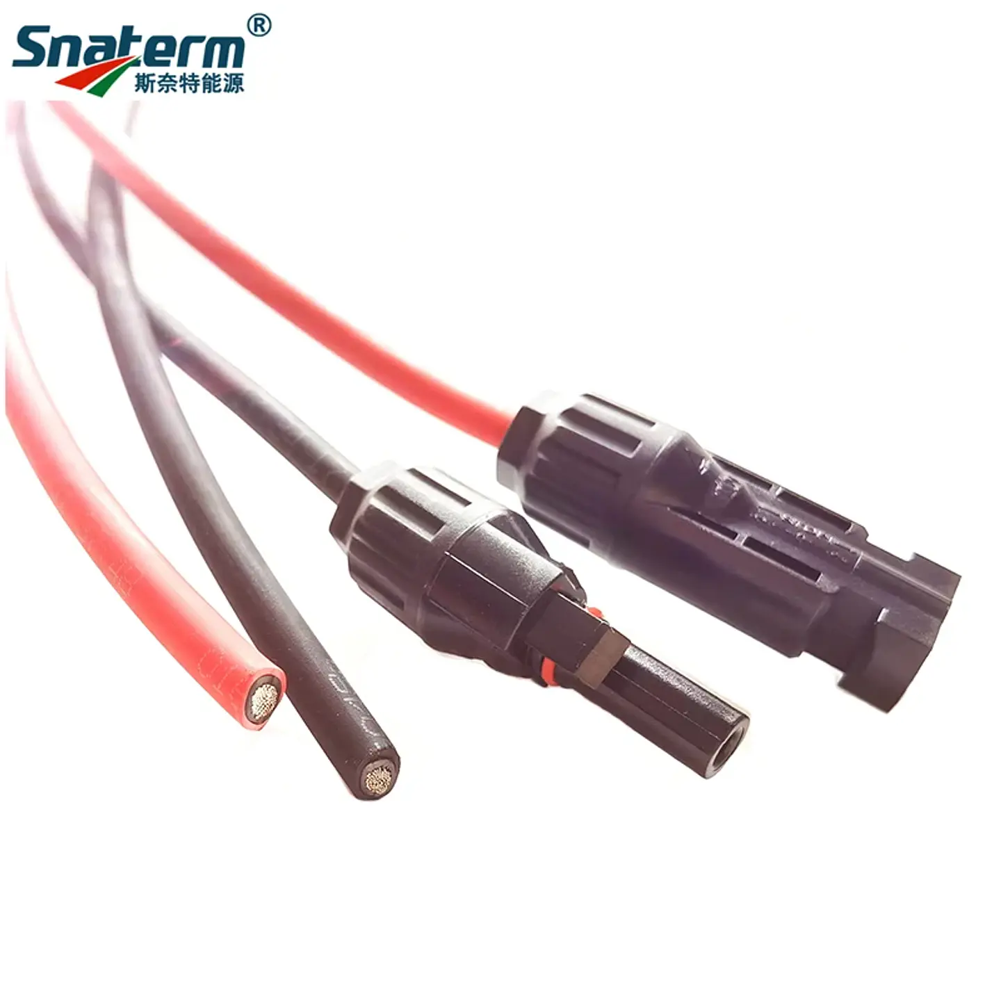 1 Pair Solar Panel Extension Cable Copper Wire Black and Red with solar Connector Solar PV Cable 6/4/2.5 mm2 10/12/14 AWG 6