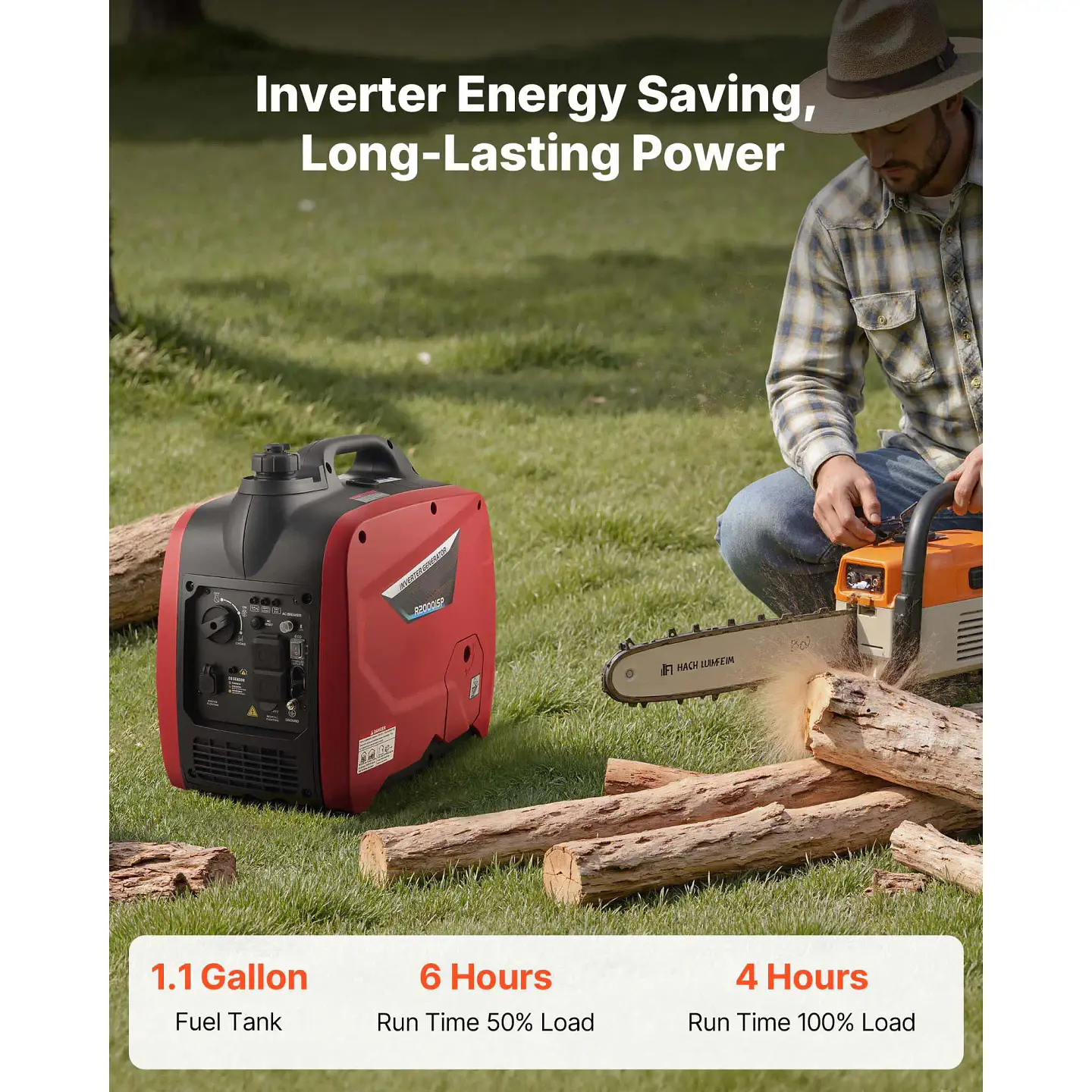 Quiet Gas-Powered Inverter Generator, 2,900 W Peak | Nova Bliss 3