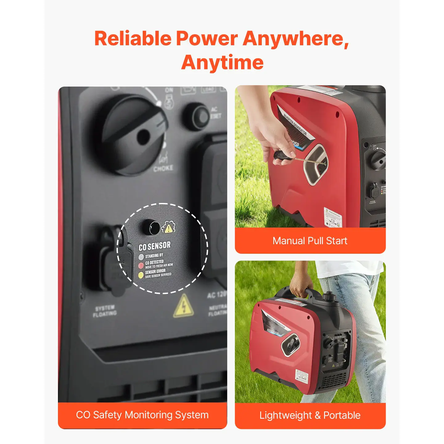 Quiet Gas-Powered Inverter Generator, 2,900 W Peak | Nova Bliss 6