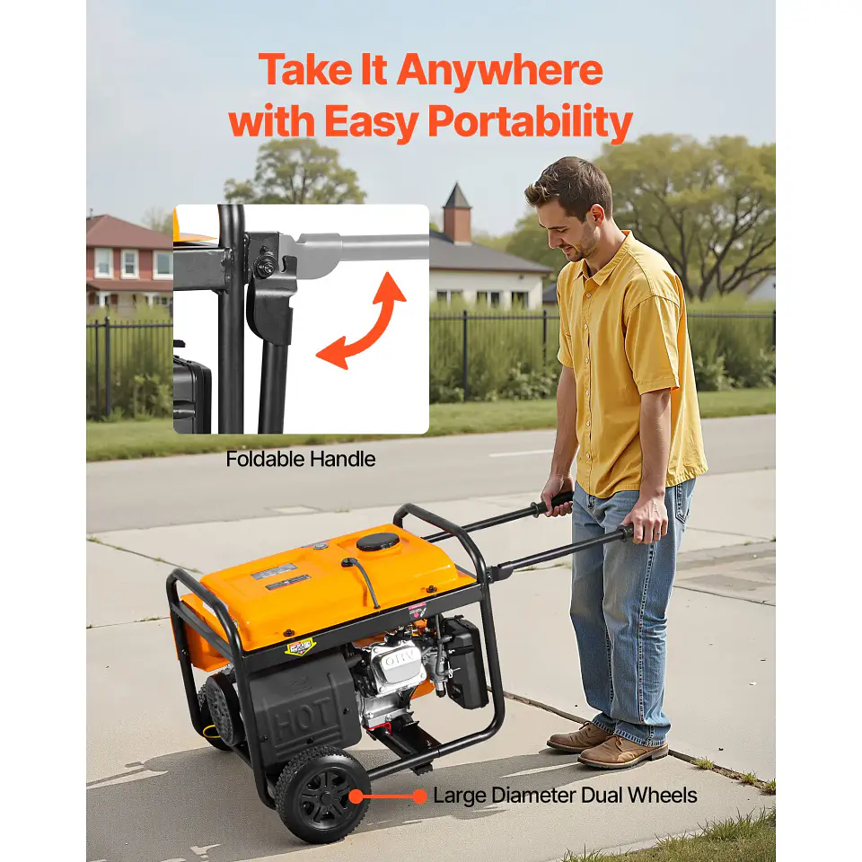 VEVOR Dual-Fuel Portable Generator, 4,650 W Peak | Nova Bliss 4