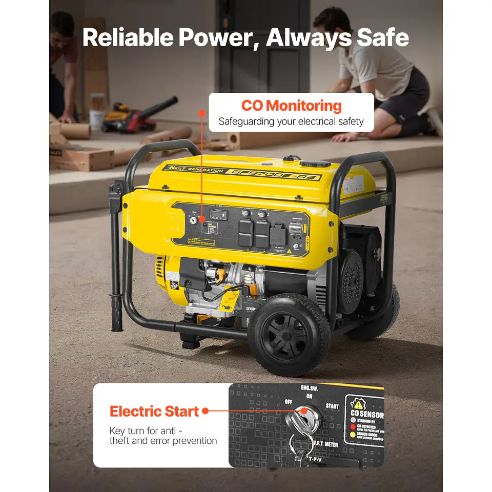 Portable Gasoline Generator, 9,625 W Advertised Peak | Nova Bliss 6