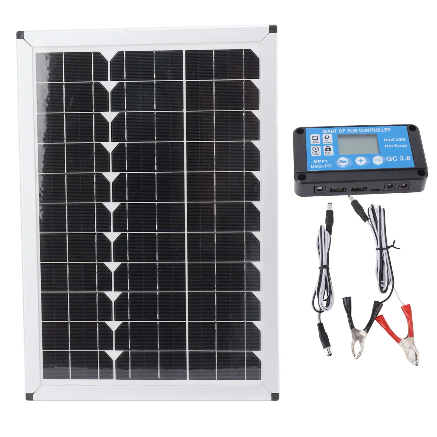 100W Solar Panel Kit — 12V/24V with Controller 1
