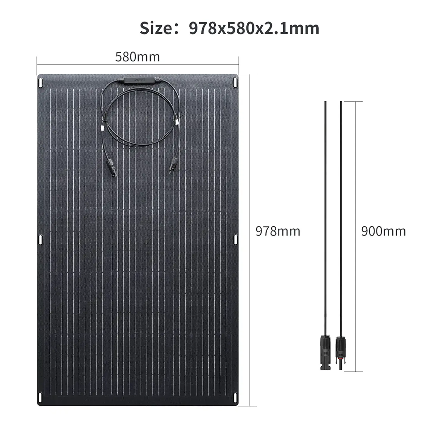 ALLPOWERS 100W Flexible Solar Panel — 18V, IP68 2