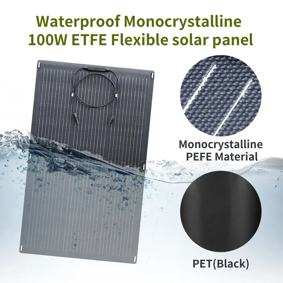 ALLPOWERS 100W Flexible Solar Panel — 18V, IP68 4