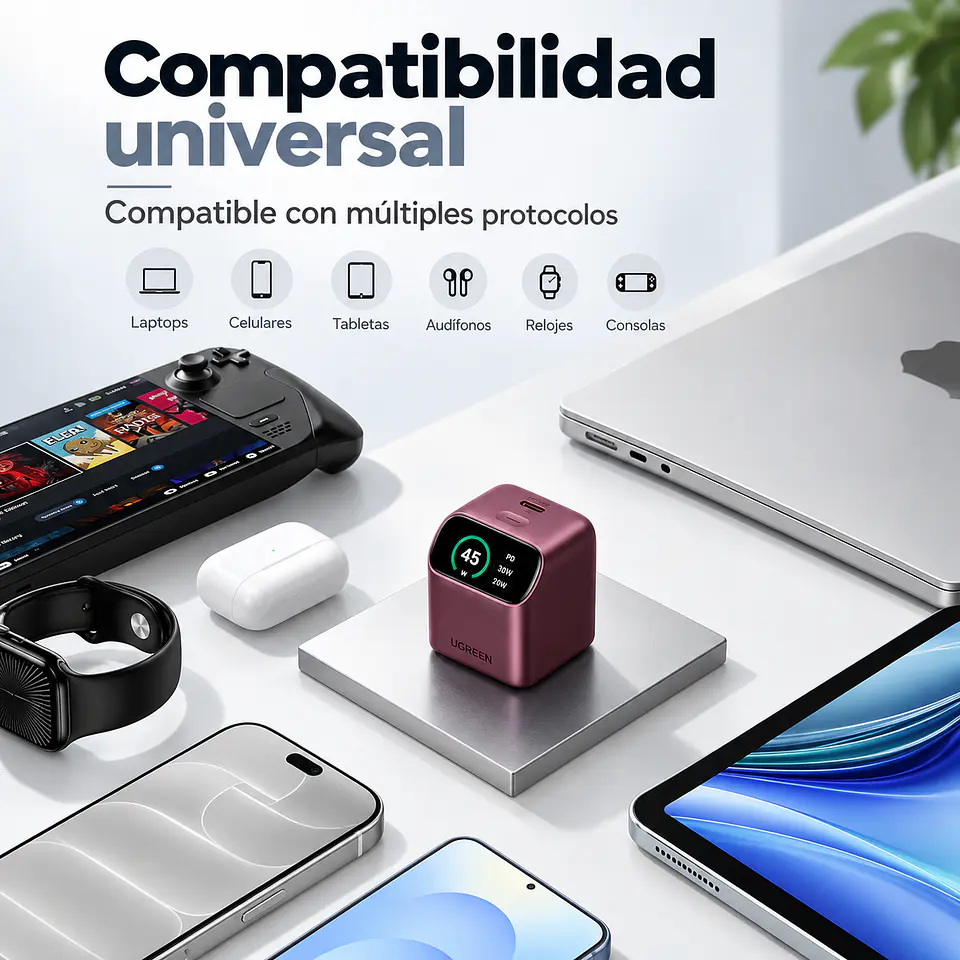 Adaptador Ugreen Pro 45W - C GaN 4