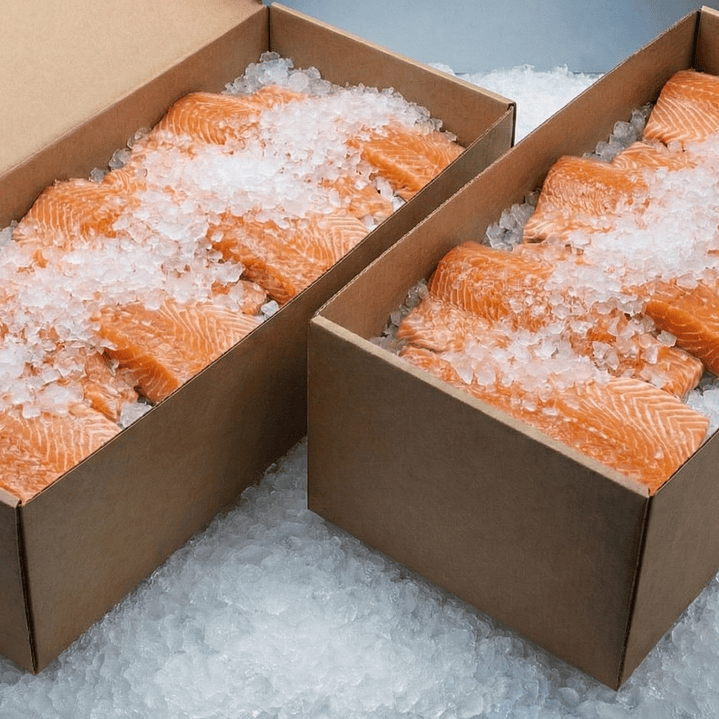 Caja por mayor de SALMÓN FILETE PREMIUM SIN PIEL 20 Kilos 1