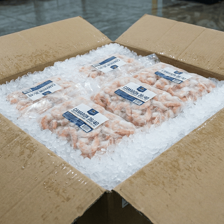 CAMARÓN 36/40 COCIDO PELADO Y DESVENADO (Por mayor 20 Kilos) 1