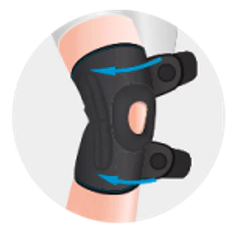 ACE811 - Joelheira Envolvente com Estabilizadores Laterais Flexíveis - Genulig® 