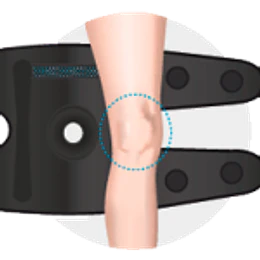 ACE811 - Joelheira Envolvente com Estabilizadores Laterais Flexíveis - Genulig® 