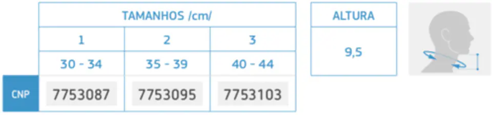 ACV201 - Colar Cervical  9,5 cm 2
