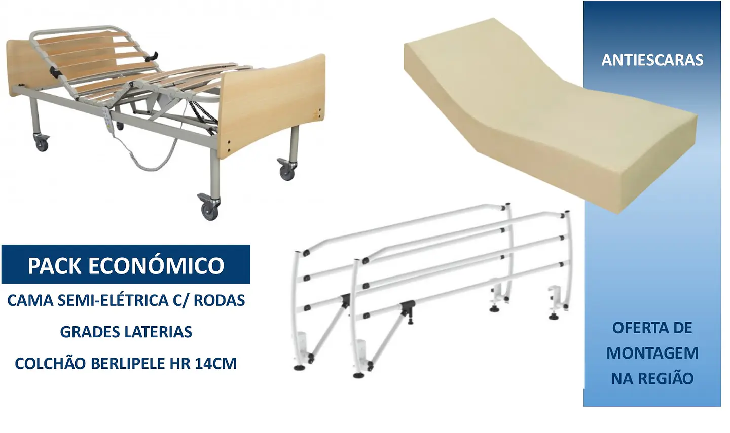 Cama Articulada Semi-elétrica Pack ECO 1