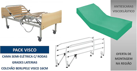 Cama Articulada Semi-elétrica Pack Visco