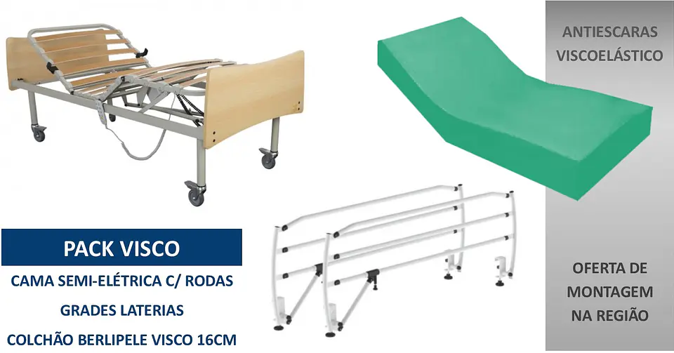 Cama Articulada Semi-elétrica Pack Visco 1