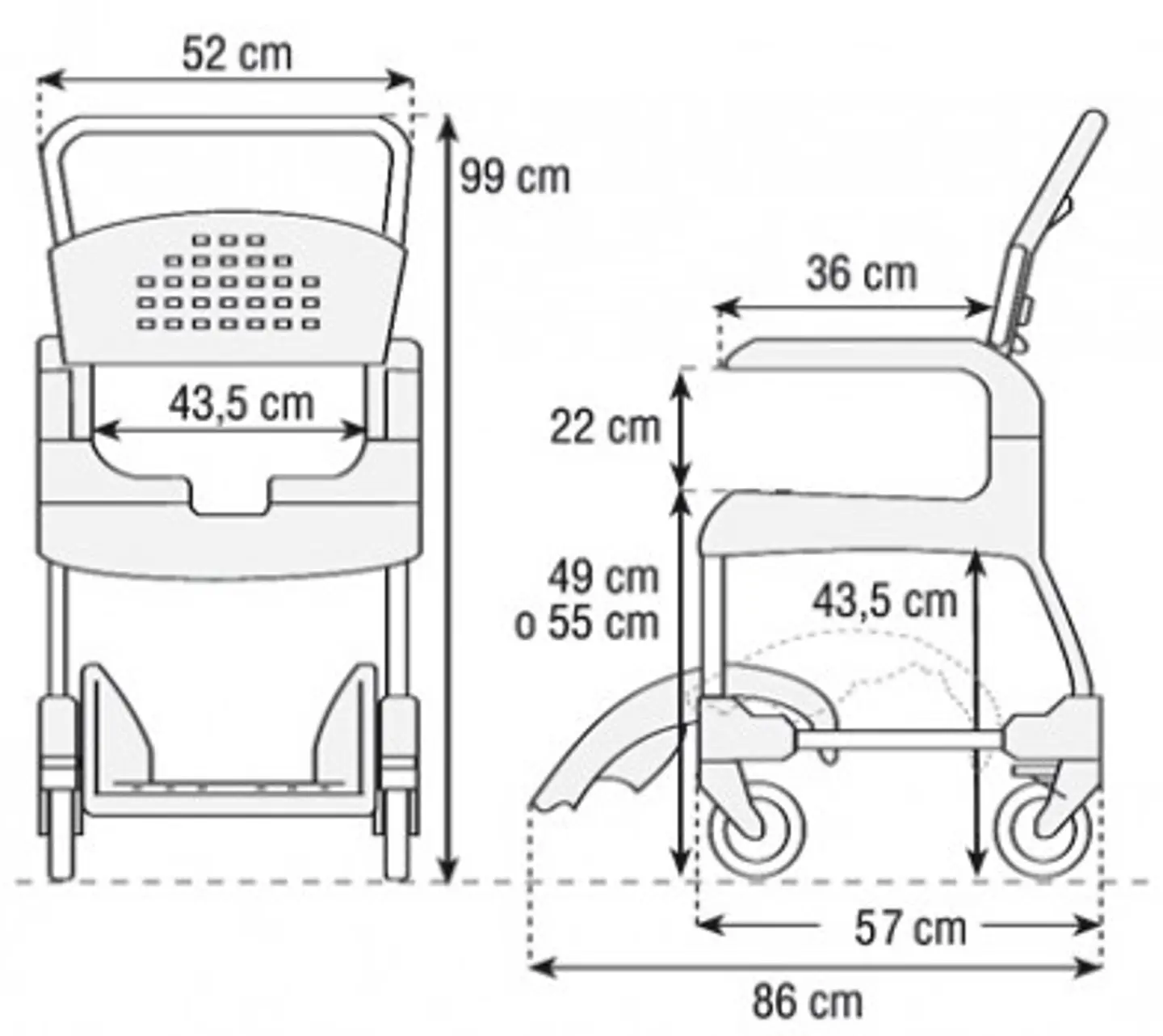 Cadeira de Banho e Sanitária Etac Clean 3