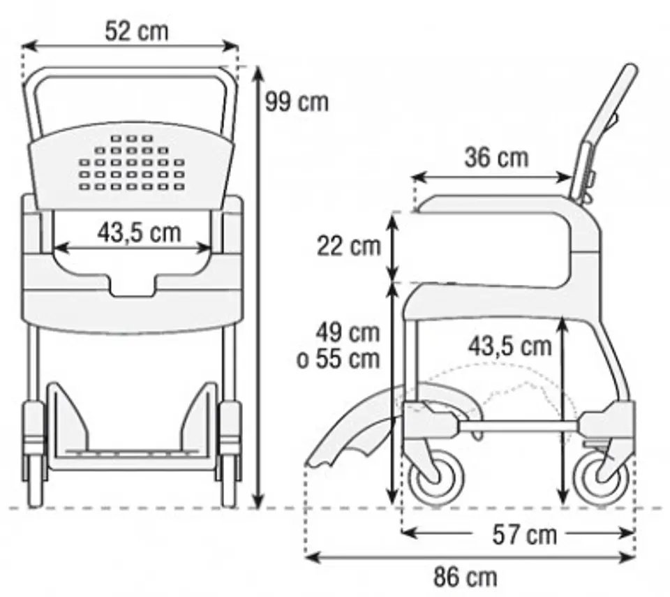 Cadeira de Banho e Sanitária Etac Clean 3