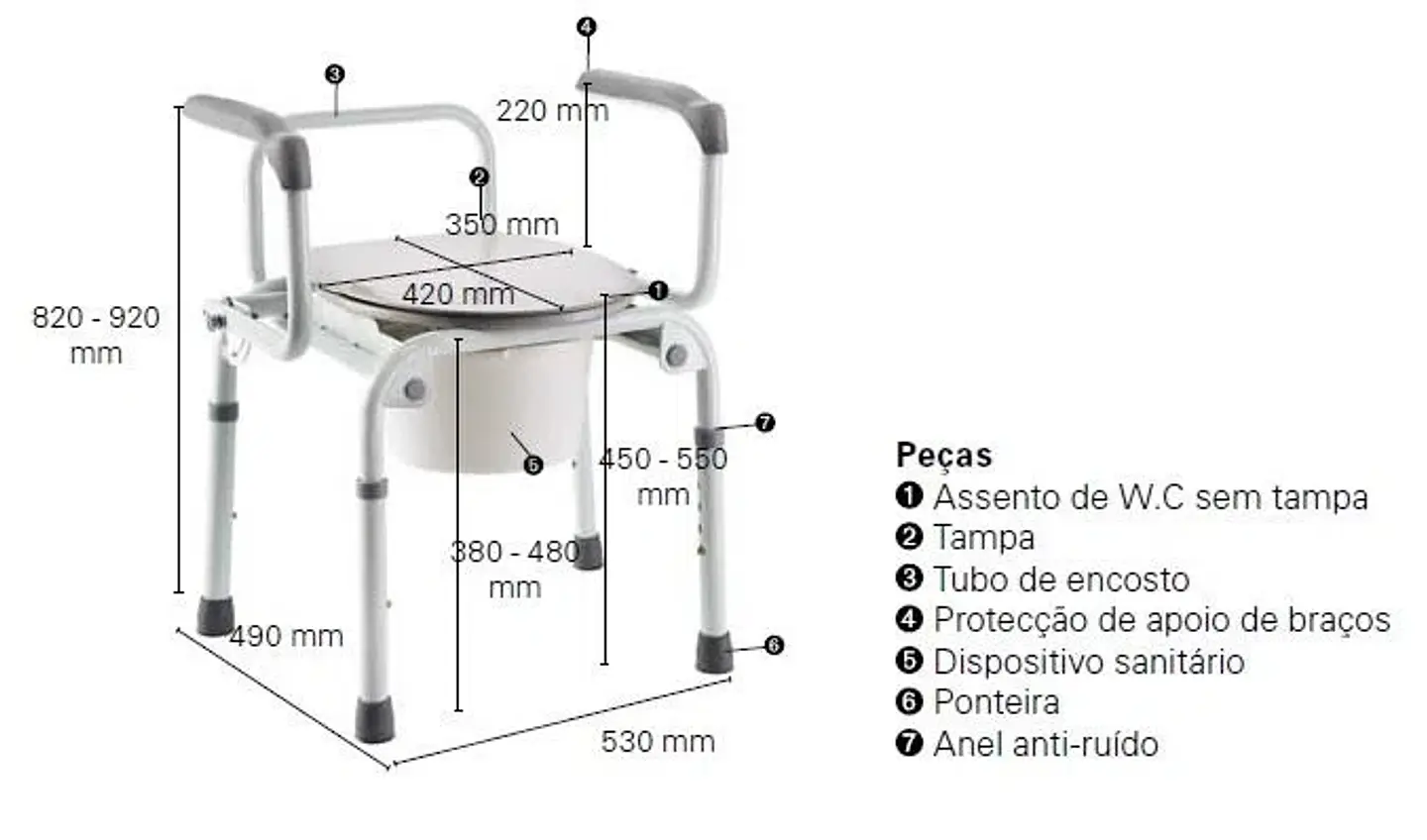 Cadeira Sanitária Izzo 4